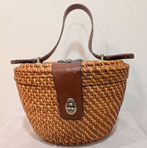 Patricia Nash Brown Woven Clutch